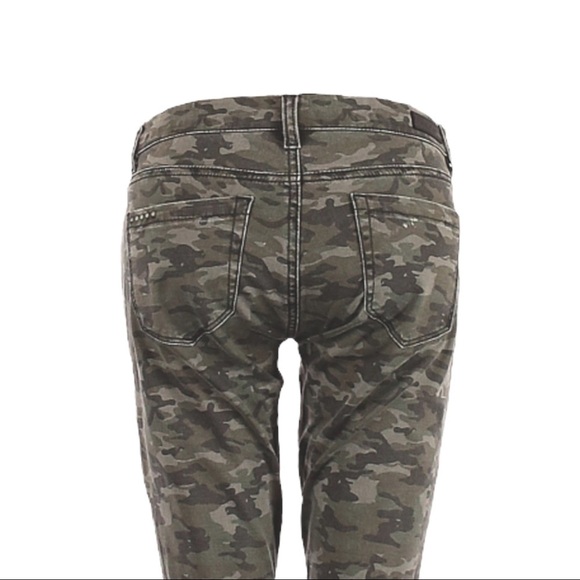 Blank NYC Camo Print Army Green Classic Low Rise Skinny Jeans Size 26 - Picture 6 of 9